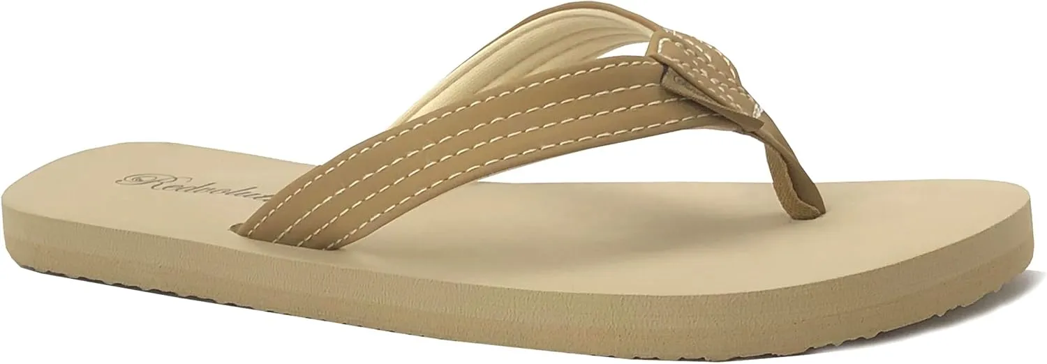 REDVOLUTION New Women's Classic Beach Flip Flop Soft Sandals Slip on Shoe Maui