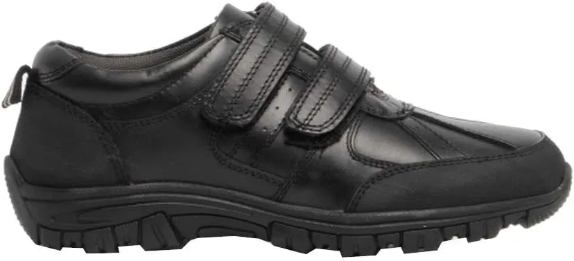 Roamers Boys Twin Touch Fastening Leather Shoe