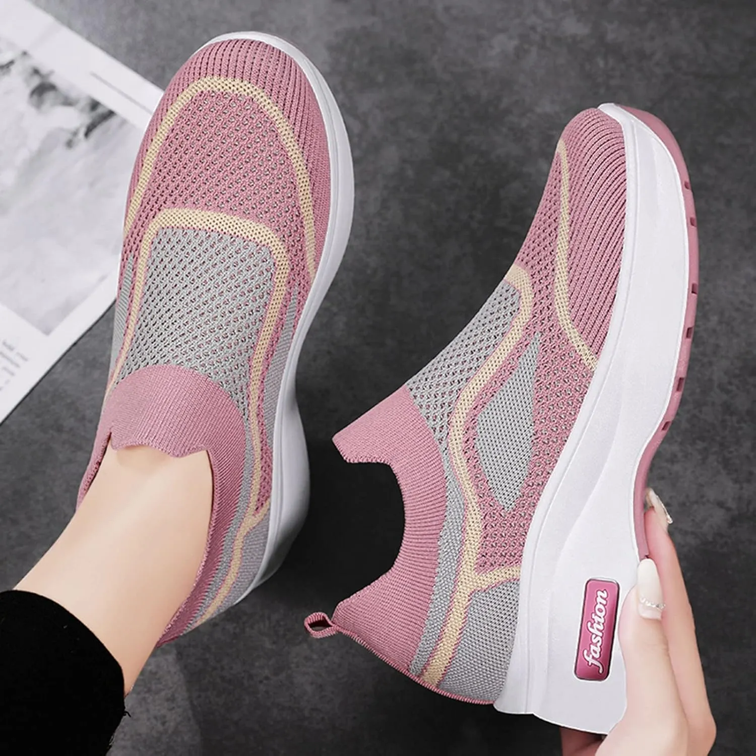 Running Shoes for Women with Plantar Fasciitis Comfy Black Shoes for Women Dressy Shoes for Women Sneakers Slip Ons All Black Womens Running Shoes Slip On Shoes for Women Sneakers