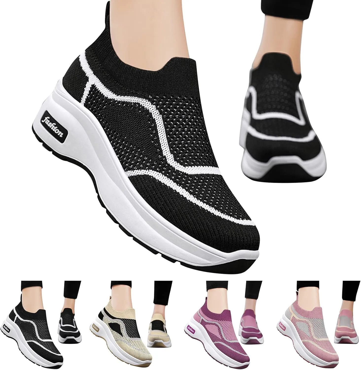 Running Shoes for Women with Plantar Fasciitis Comfy Black Shoes for Women Dressy Shoes for Women Sneakers Slip Ons All Black Womens Running Shoes Slip On Shoes for Women Sneakers