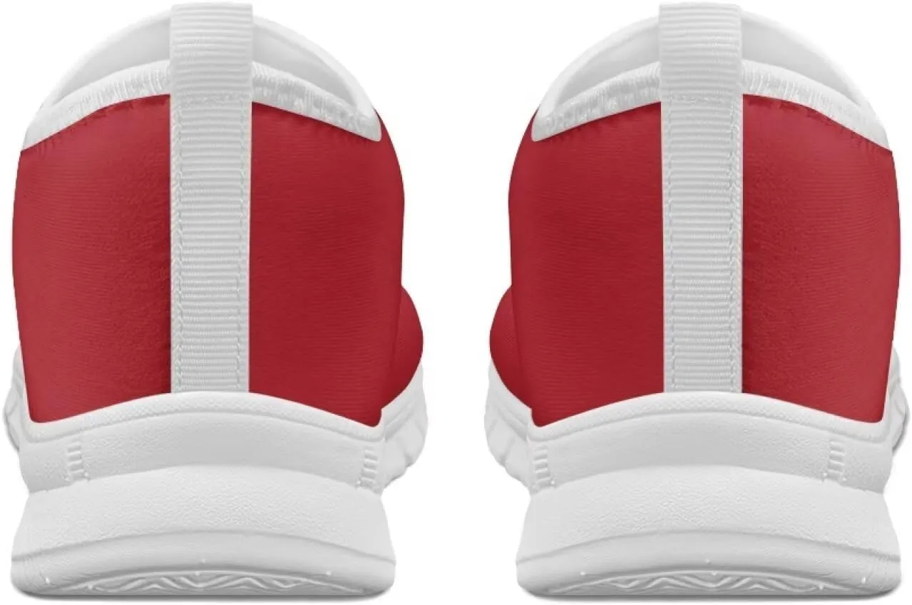Running Shoes for Womens Mother Fashion Travel Walking Sneakers Soft Slip Ons Gym Loafers for Nursing Work Size 5.5-11.5 White Sole