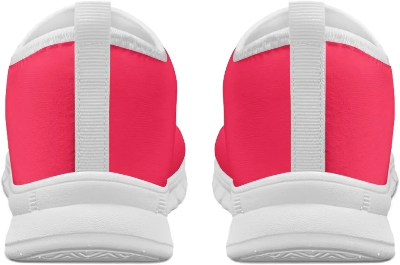Running Shoes for Womens Mother Fashion Travel Walking Sneakers Soft Slip Ons Gym Loafers for Nursing Work Size 5.5-11.5 White Sole