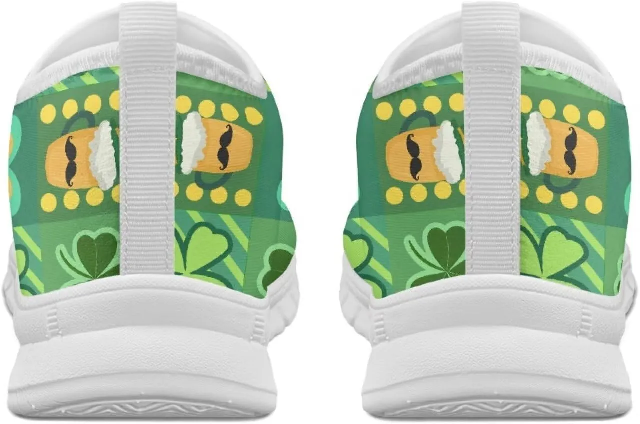 Running Shoes for Womens Mother Fashion Travel Walking Sneakers Soft Slip Ons Gym Loafers for Nursing Work Size 5.5-11.5 White Sole