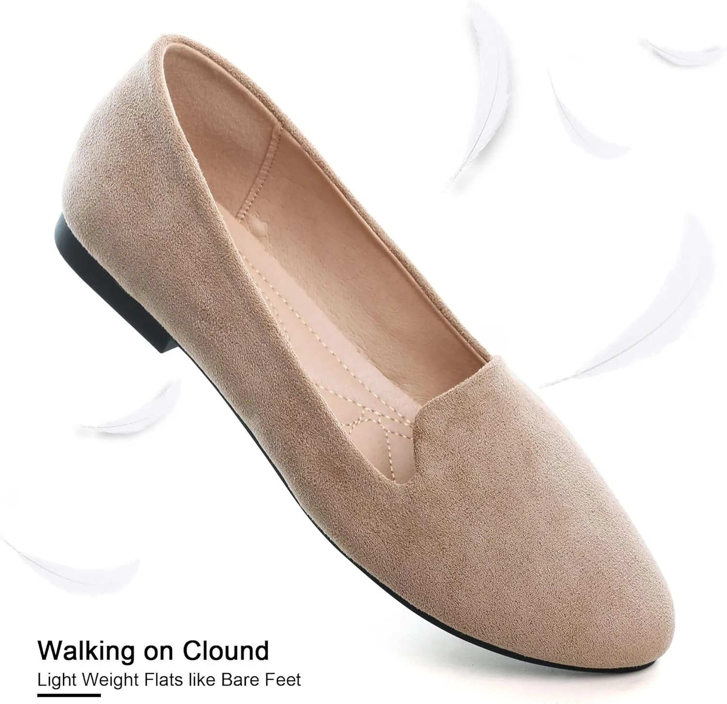 SAILING LU Women Round Toe Flats Comfortable Fashion Ballet Flat Shoes for Women Dressy Slip-ons Loafers