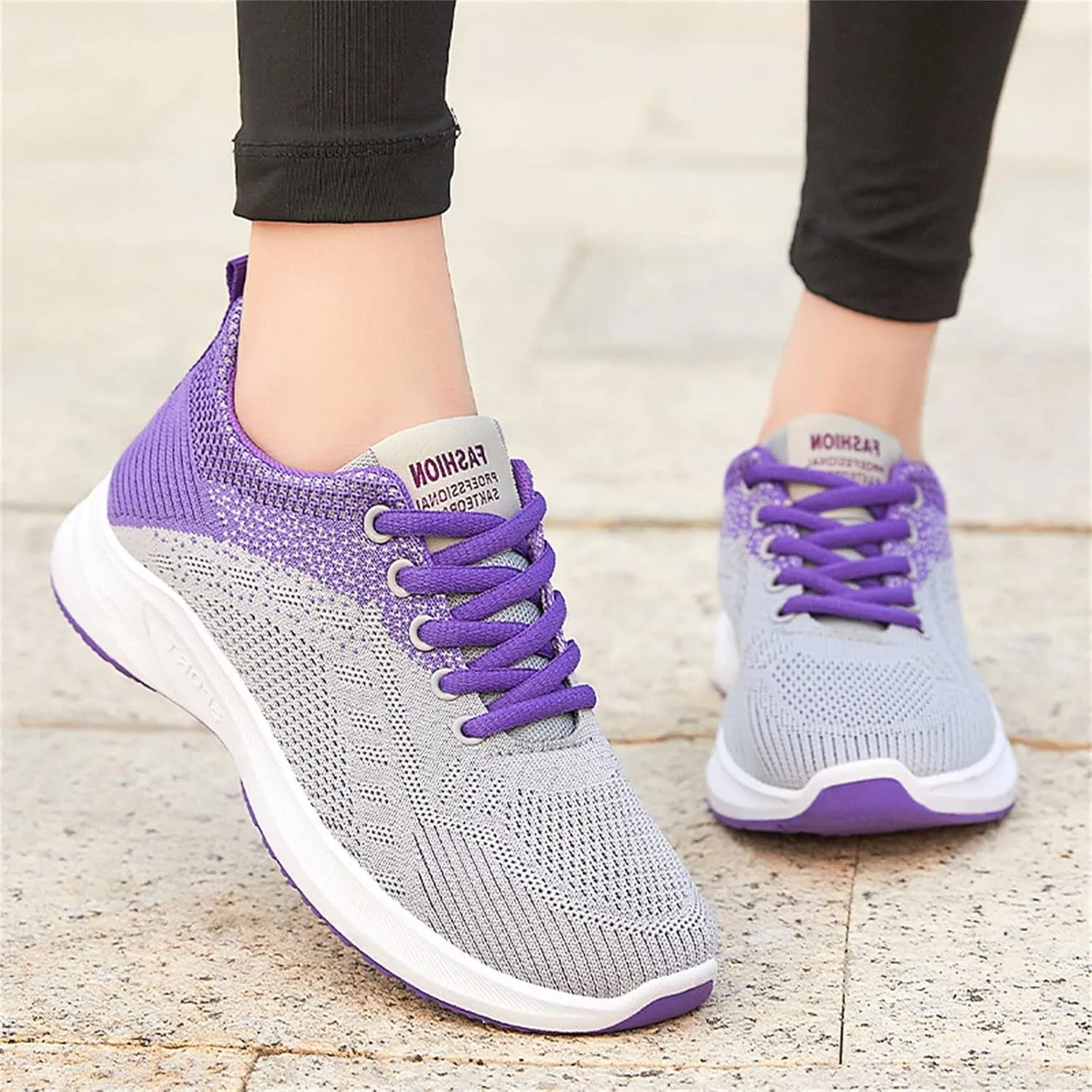 SBGMoSJ Size 11w Walking Sneakers for Women Slip On Sneakers Women Womens Slip On Shoes Wedge Sneakers for Women Dressy Size 10 Womens Size 10 Wide Black Sneakers