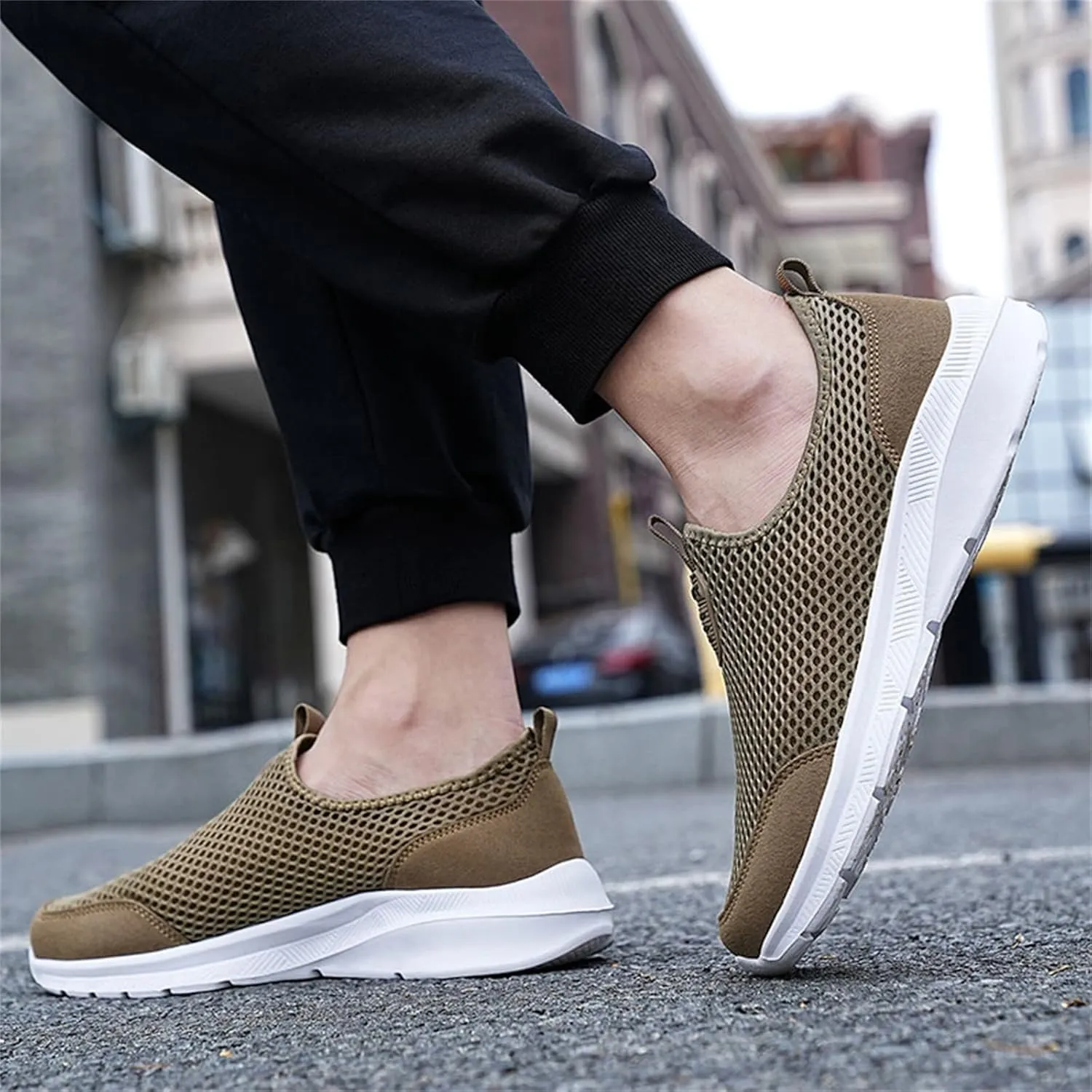 SBGMoSJ Sneakers for Women Women Slip On Sneakers Memory Foam Black Sneakers for Women Comfortable Wide Women Diabetic Walking Sneakers Size 10 Women's Comfortable Working Nurse Shoes Non-Slip