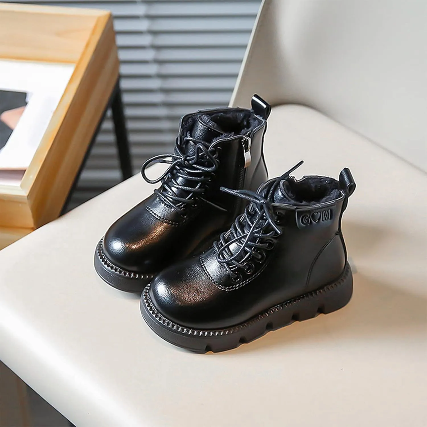 sfdgfhyf Warm Boots for Little Kid Fashion Spring Autumn Children Boots Boys Girls Ankle Boots Thick Bottom Non Slip