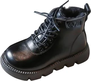 sfdgfhyf Warm Boots for Little Kid Fashion Spring Autumn Children Boots Boys Girls Ankle Boots Thick Bottom Non Slip