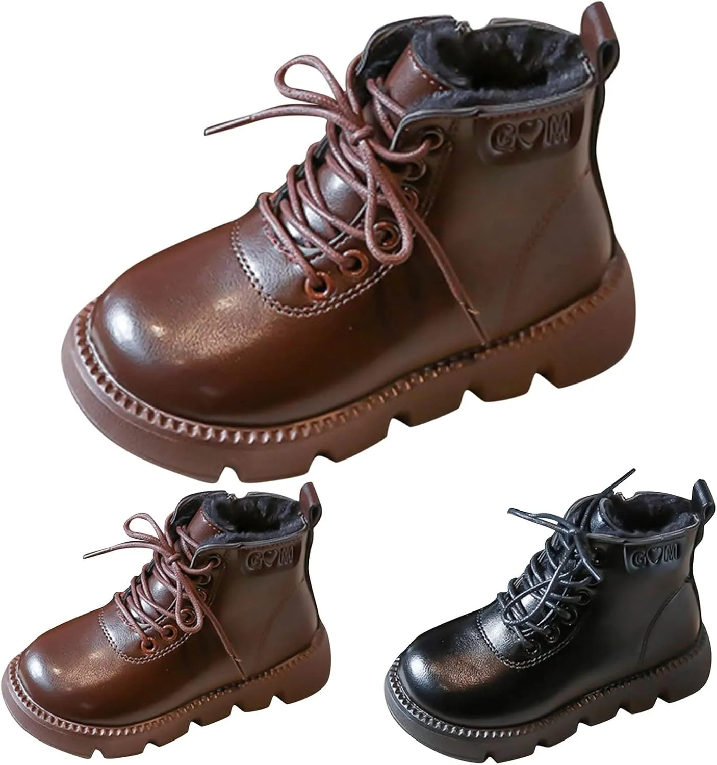 sfdgfhyf Warm Boots for Little Kid Fashion Spring Autumn Children Boots Boys Girls Ankle Boots Thick Bottom Non Slip