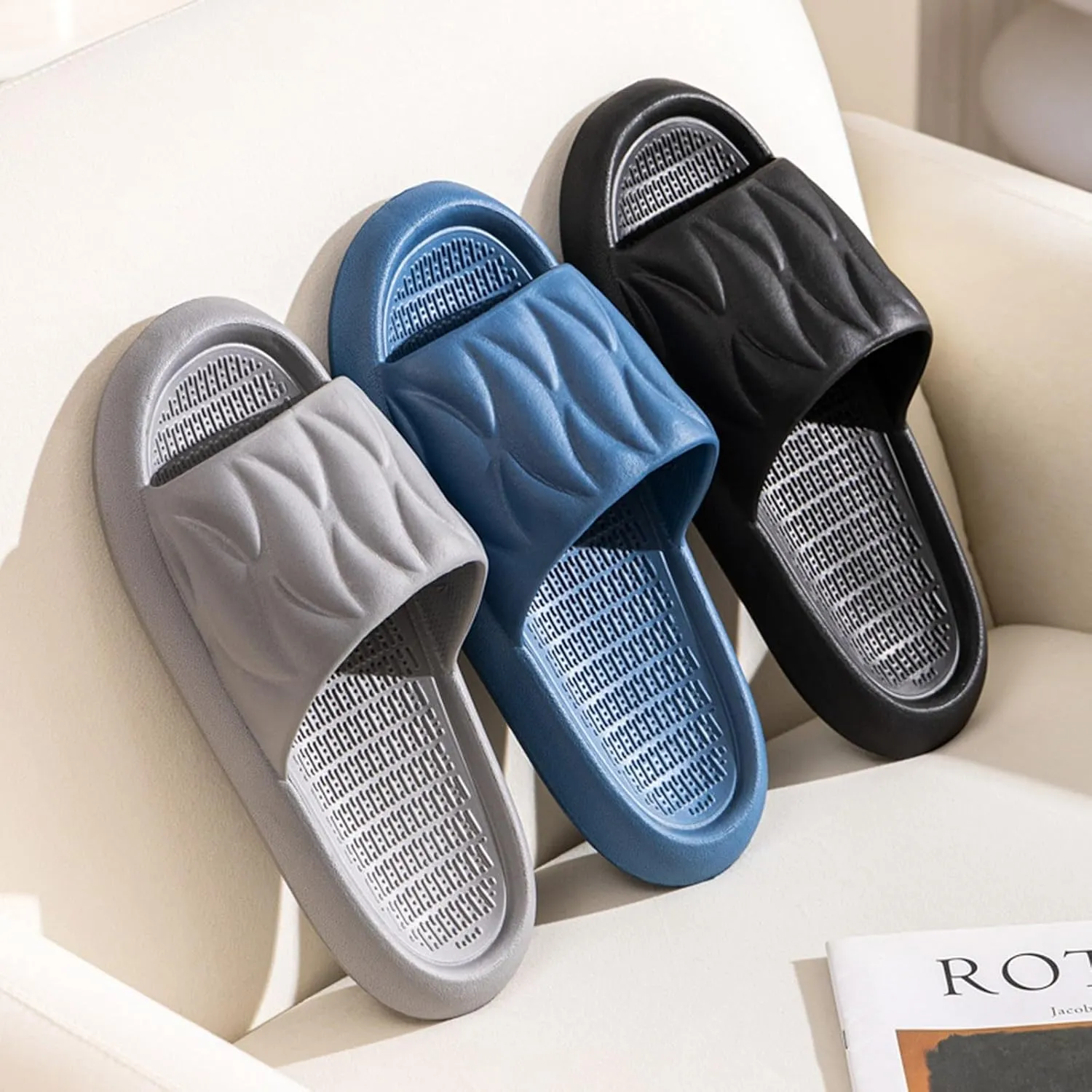 Shower Shoes for Women Open Toe Shower Shoes Bathroom Sandals Versatile Sandals Summer Slides Sandals for Women