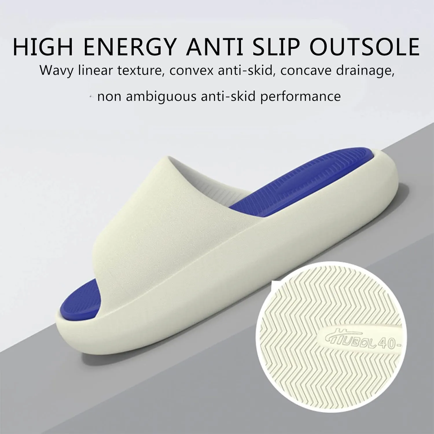Shower Shoes Travel Slippers for Women Foldable Non Slip Quick Drying Bathroom Slippers for Women Men