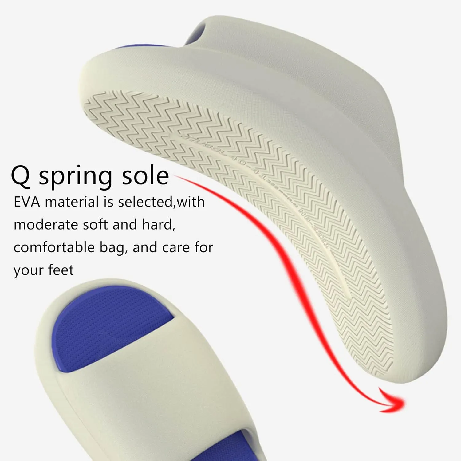 Shower Shoes Travel Slippers for Women Foldable Non Slip Quick Drying Bathroom Slippers for Women Men
