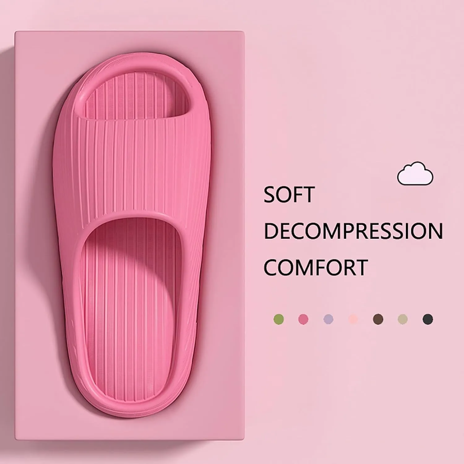 Shower Slides for Women Shower Shoes with Drainage Holes Comfortable Slides Sandals Women's Fashion Slippers