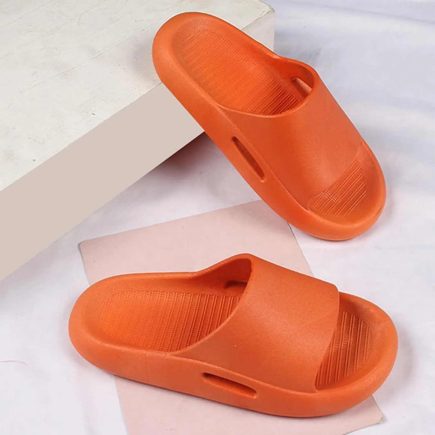 Slip On Slides for Kids Non Slip Quick Drying Shower Slippers Fashion Summer Beach Slippers Foam Slipper
