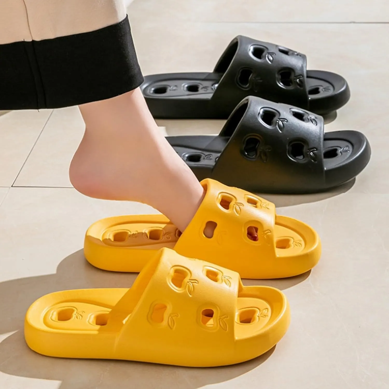 Slippers for Men Summer Home Household Indoor Thick Soled PVC Women Men's Slippers