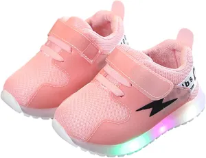 Sneakers for Kids Girls Boys Sneakers for Little Kid LED Light Up Shoes Fizzzy Big Kids LED Running Tennis