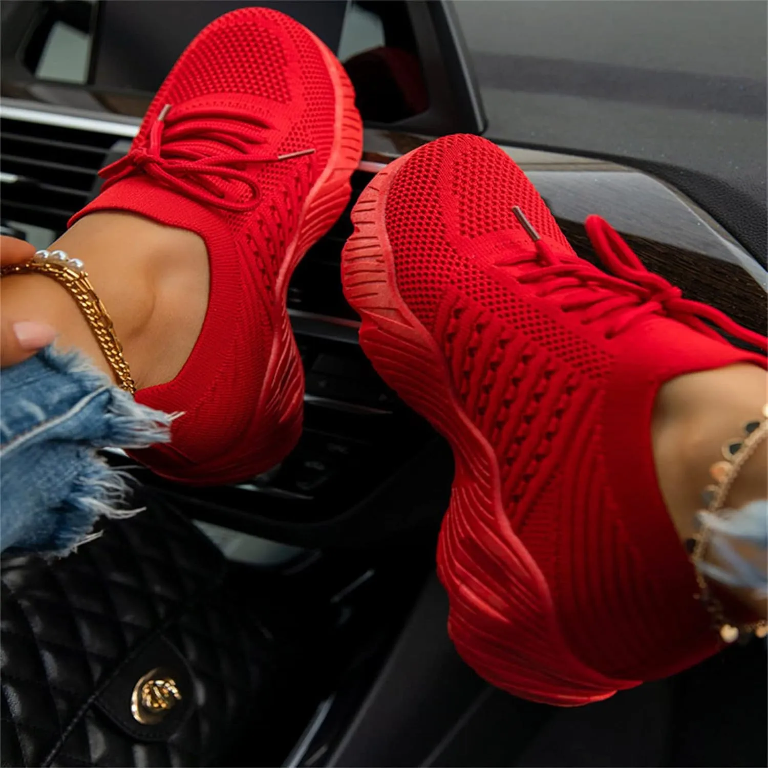 Sneakers For Women Trendy 2025 Walking Shoes Comfort Light Weight Casual Athletic Gym Tennis Running Slip On Sneakers
