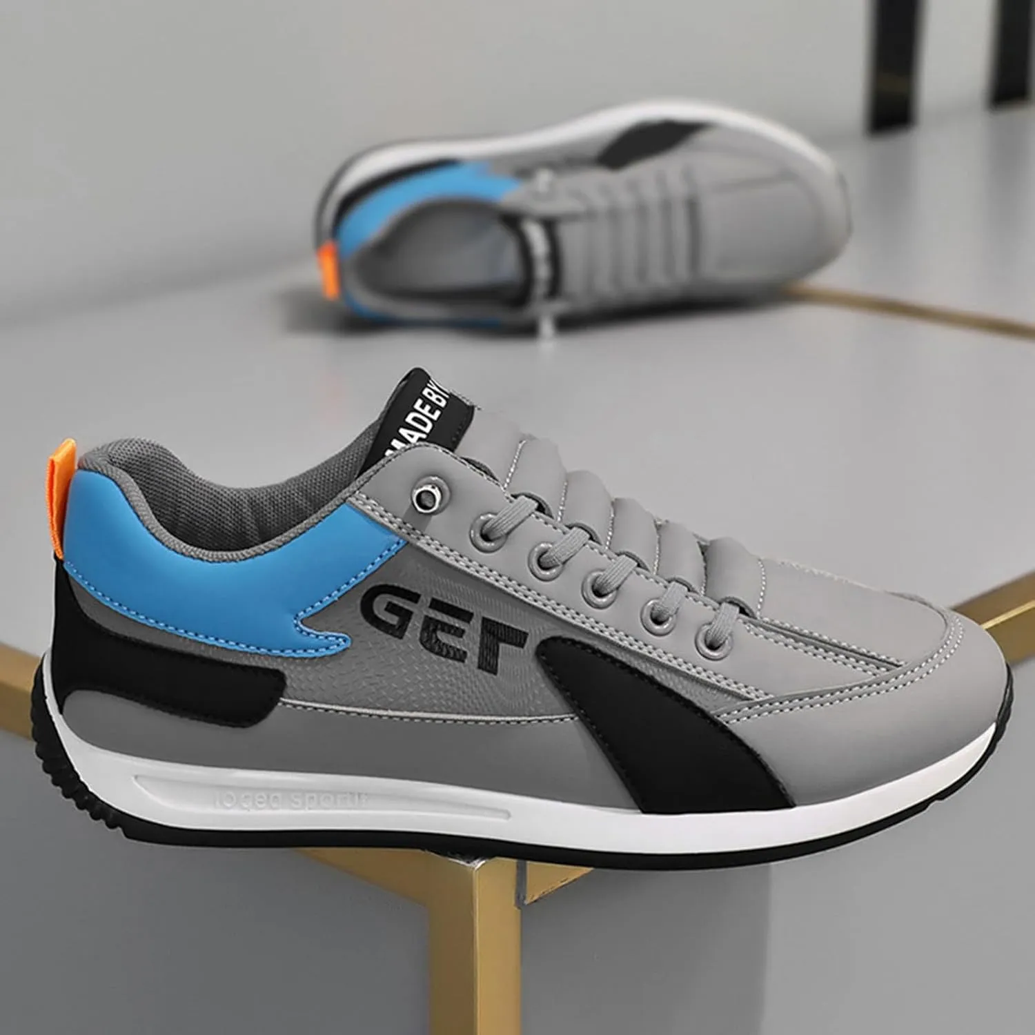 Sports Shoes Spring New Foreign Trade Men's Lace Up Running Fashion Shoes Cooled Men