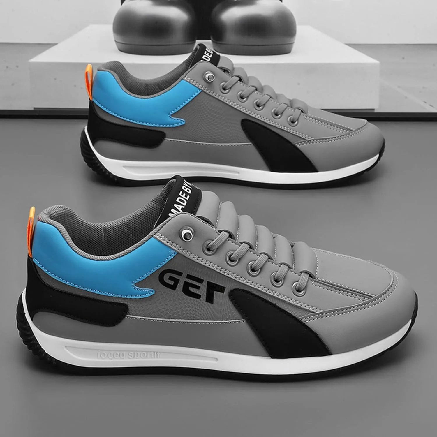 Sports Shoes Spring New Foreign Trade Men's Lace Up Running Fashion Shoes Cooled Men