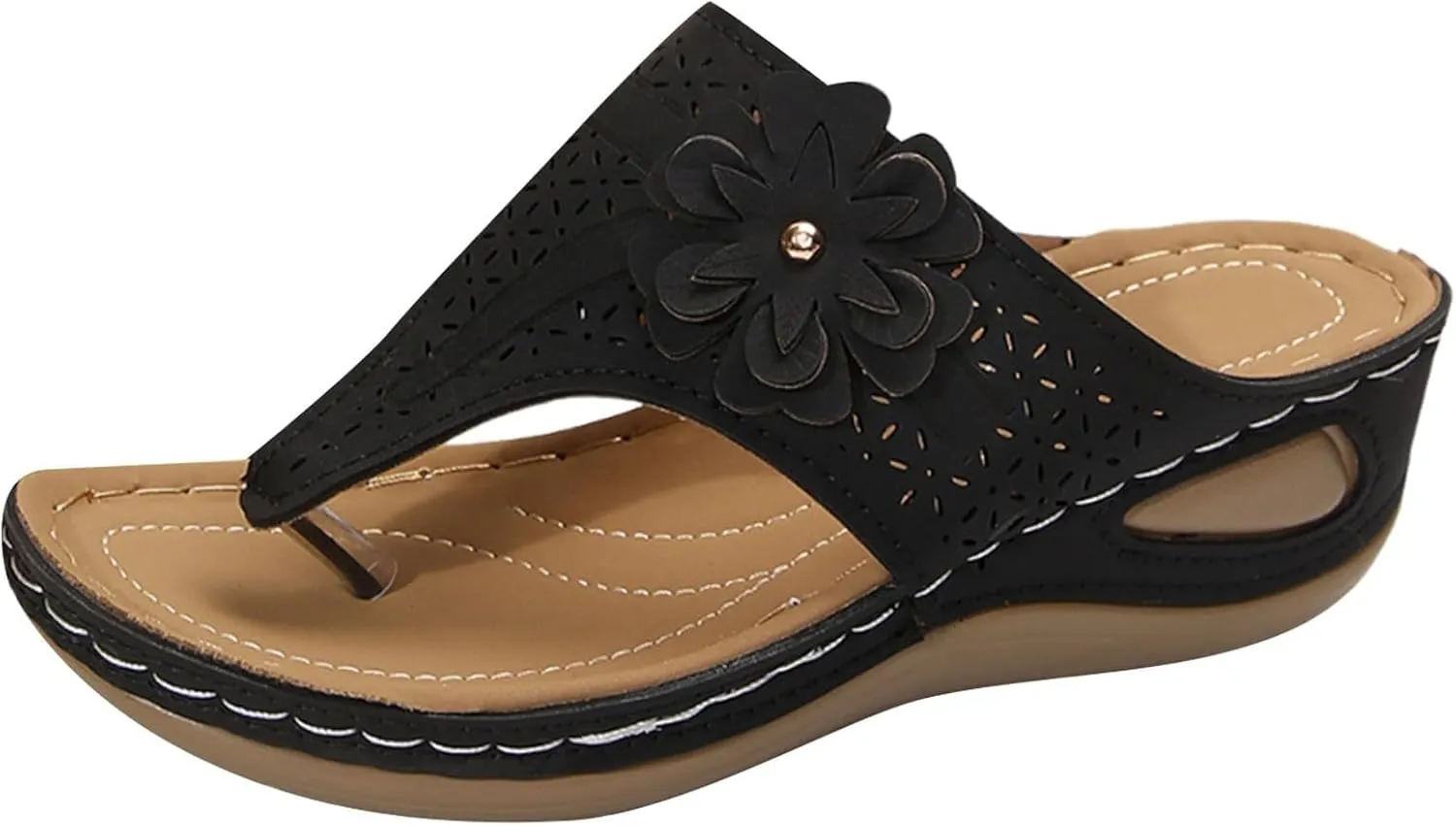Summer Orthopedic Sandals for Women 2025 Womens Summer Dressy Comfortable Flip Flops with Arch Support Slip on Beach & Casual Shoes Wedge Sandals 2025