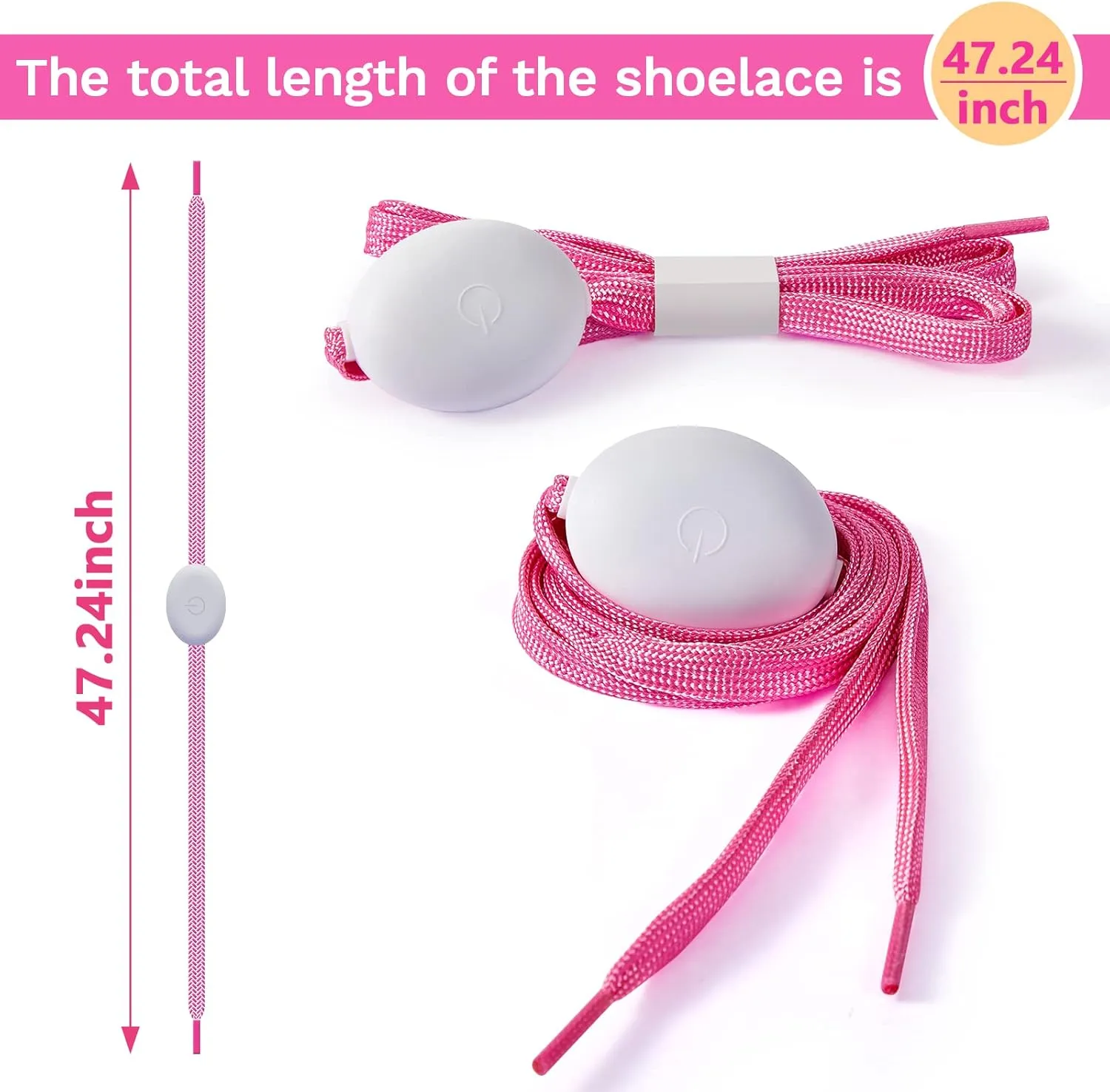 Syhood LED Light Up Shoe Laces Nylon LED Shoelaces with Flashing Shoe Laces for Party Favors Hip-hop Dancing