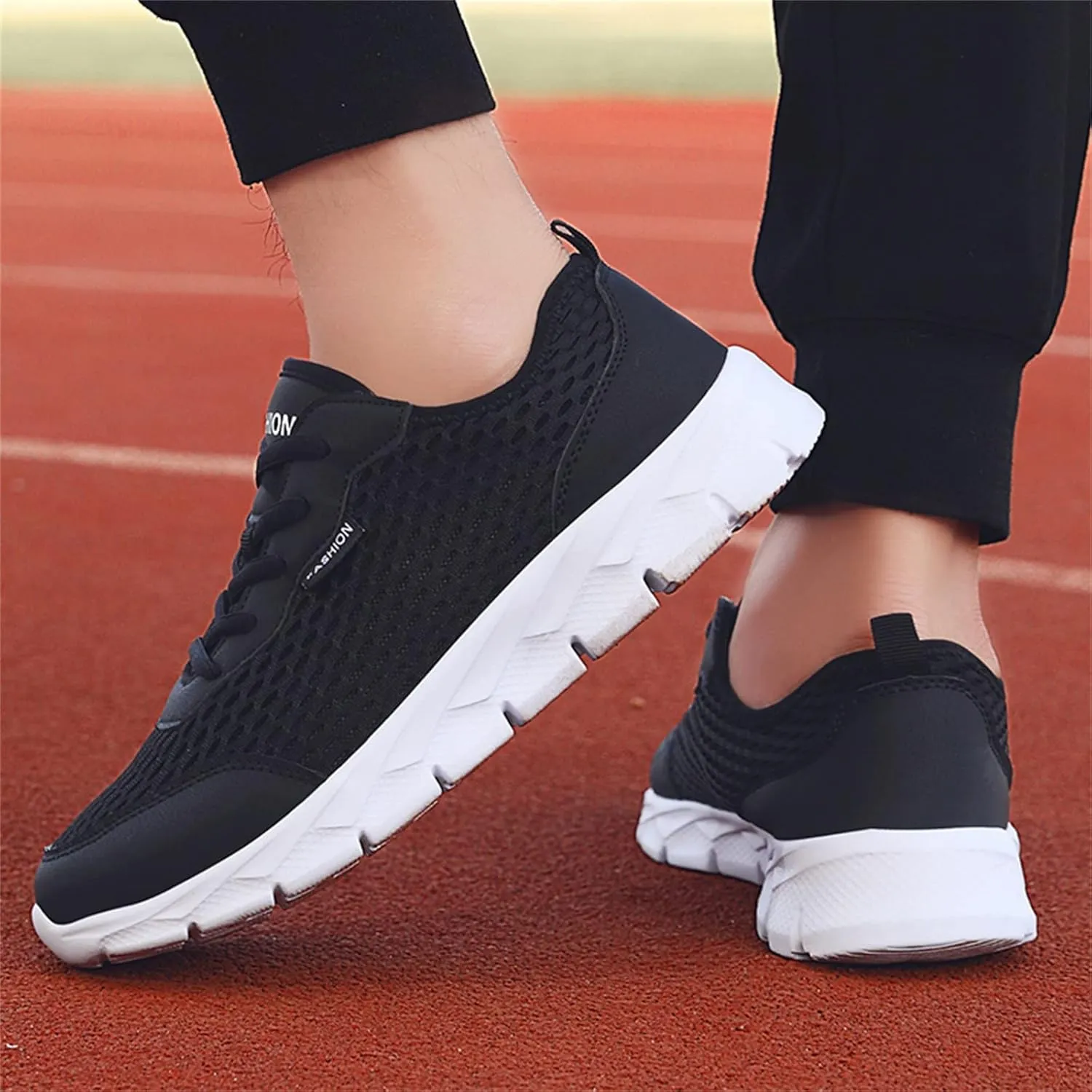 Tennis Shoes Womens Lightweight Comfortable Lace up Womens Running Shoes Breathable Men's Casual Shoes Black Sneakers Steel Toe Tennis Shoe Cross Trainer Shoe