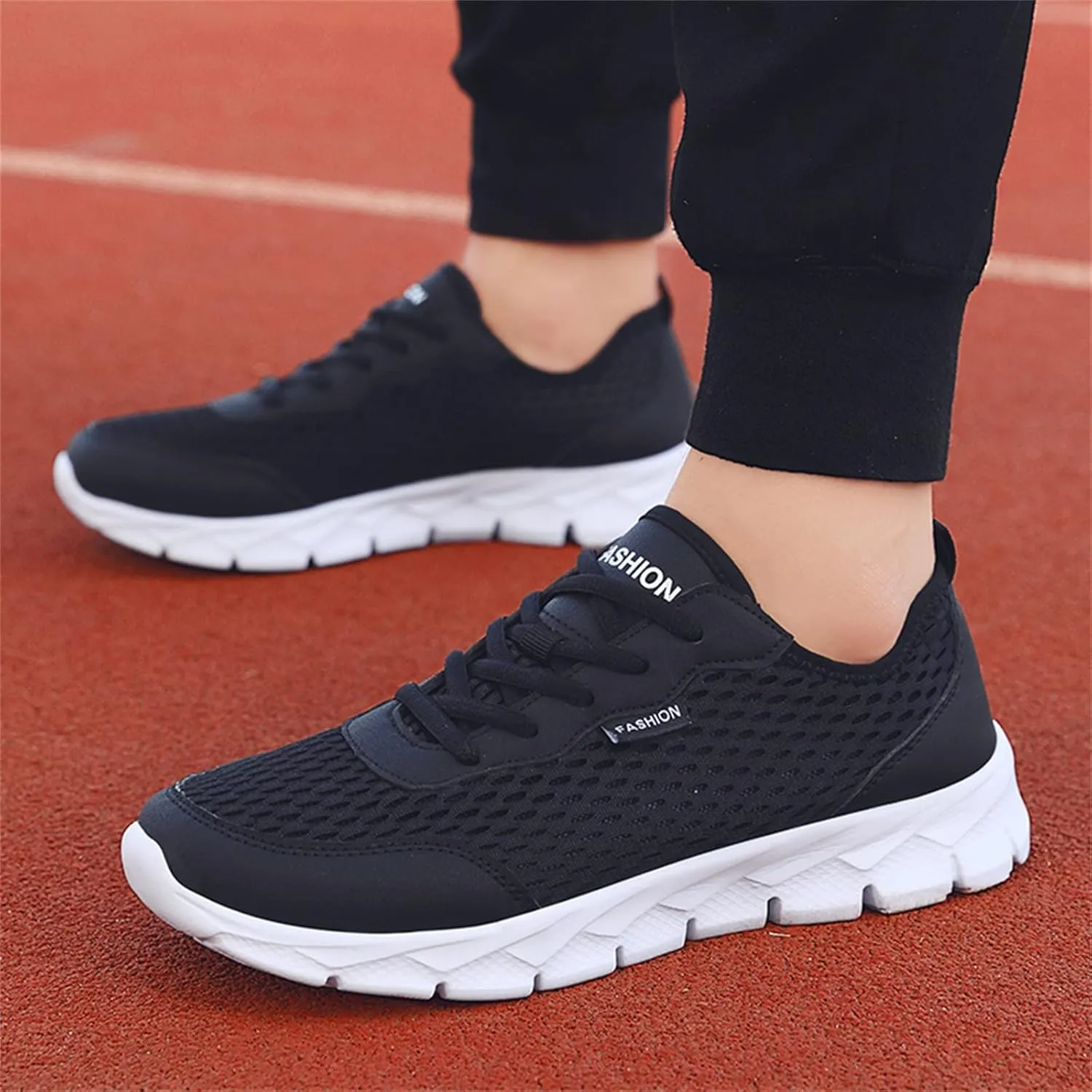 Tennis Shoes Womens Lightweight Comfortable Lace up Womens Running Shoes Breathable Men's Casual Shoes Black Sneakers Steel Toe Tennis Shoe Cross Trainer Shoe