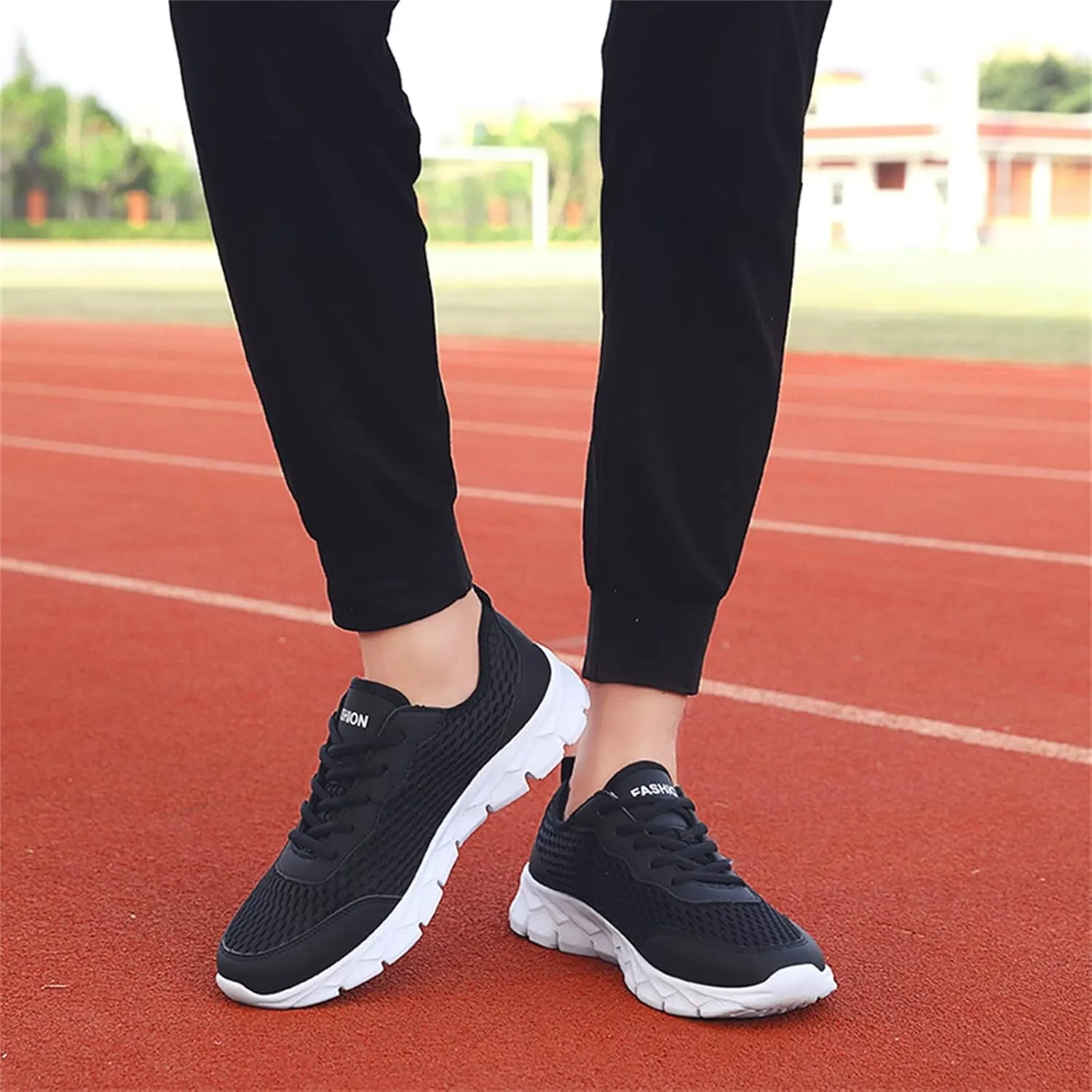 Tennis Shoes Womens Lightweight Comfortable Lace up Womens Running Shoes Breathable Men's Casual Shoes Black Sneakers Steel Toe Tennis Shoe Cross Trainer Shoe