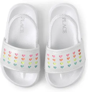 The Children's Place Girl's Baby Toddler Everyday Slide Sandals with Backstrap