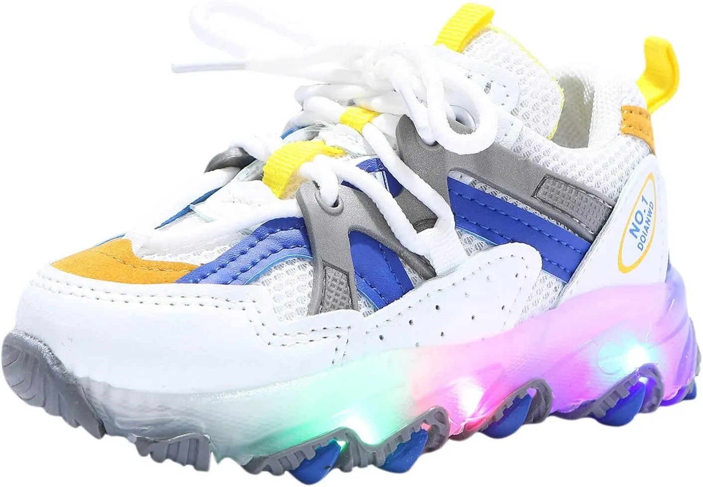 Toddler Boys Girls Light Up Shoes LED Flashing Lightweight Mesh Breathable Running Sneakers for Toddler Little
