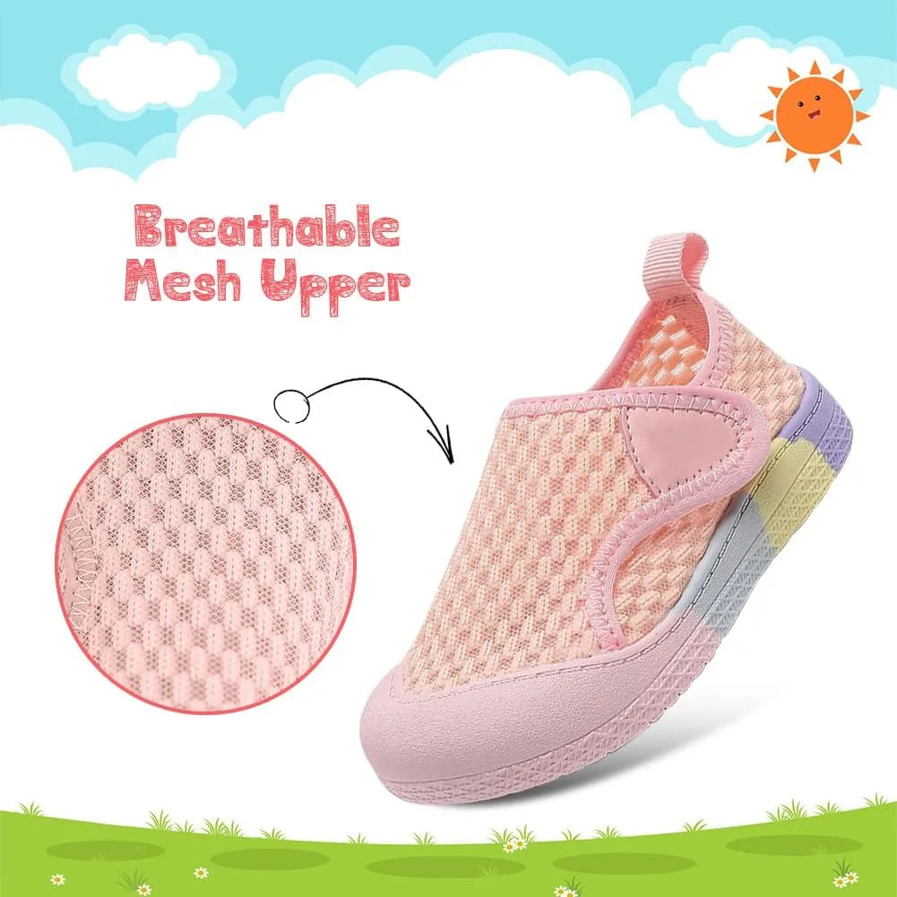 Toddler Girl Boys Shoes Kids Sneakers Mesh Toddler Tennis Shoes Flexible Toddler Walking Shoes Breathable
