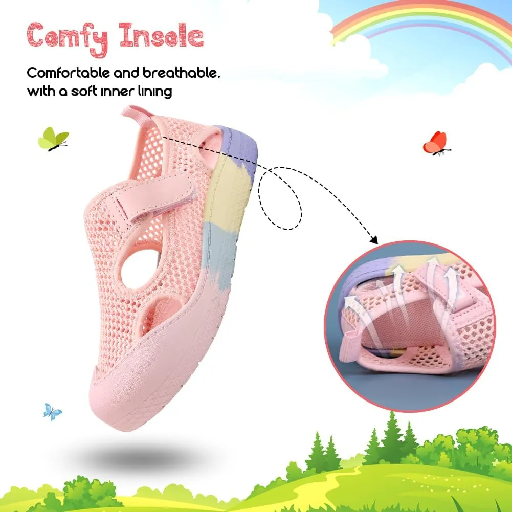 Toddler Girl Boys Shoes Kids Sneakers Mesh Toddler Tennis Shoes Flexible Toddler Walking Shoes Breathable