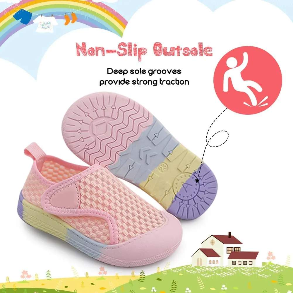 Toddler Girl Boys Shoes Kids Sneakers Mesh Toddler Tennis Shoes Flexible Toddler Walking Shoes Breathable