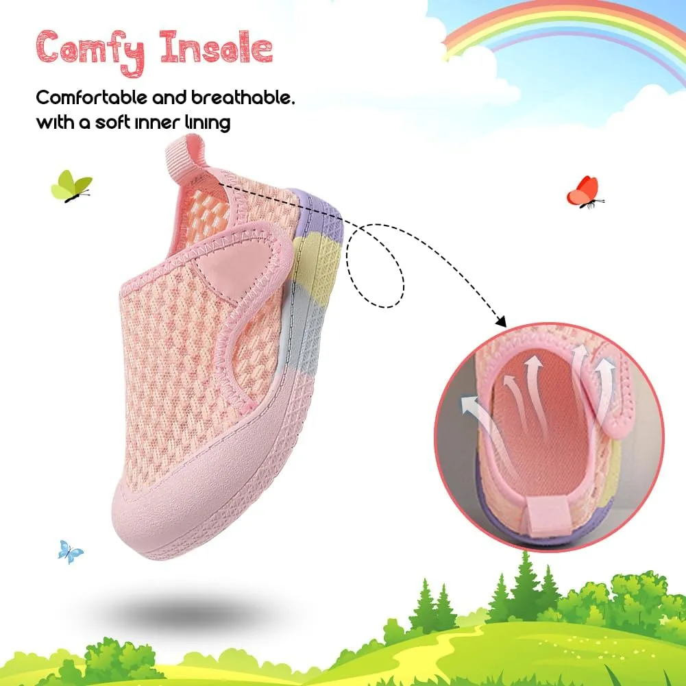 Toddler Girl Boys Shoes Kids Sneakers Mesh Toddler Tennis Shoes Flexible Toddler Walking Shoes Breathable
