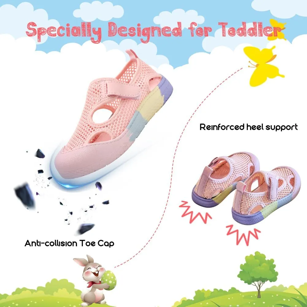 Toddler Girl Boys Shoes Kids Sneakers Mesh Toddler Tennis Shoes Flexible Toddler Walking Shoes Breathable