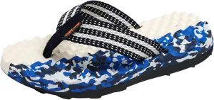 Trailblazer Sandals Fashion Summer Men Flip Flops Flat Bottom and Non Slip Light Slip On Comfortable Colorblock Camouflage Pattern Beach Slippers (Dark Blue, 10)