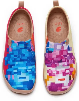 UIN Women's Slip Ons Lightweight Flats Walking Casual Loafers Travel Shoes Toledo  Color & Geometry