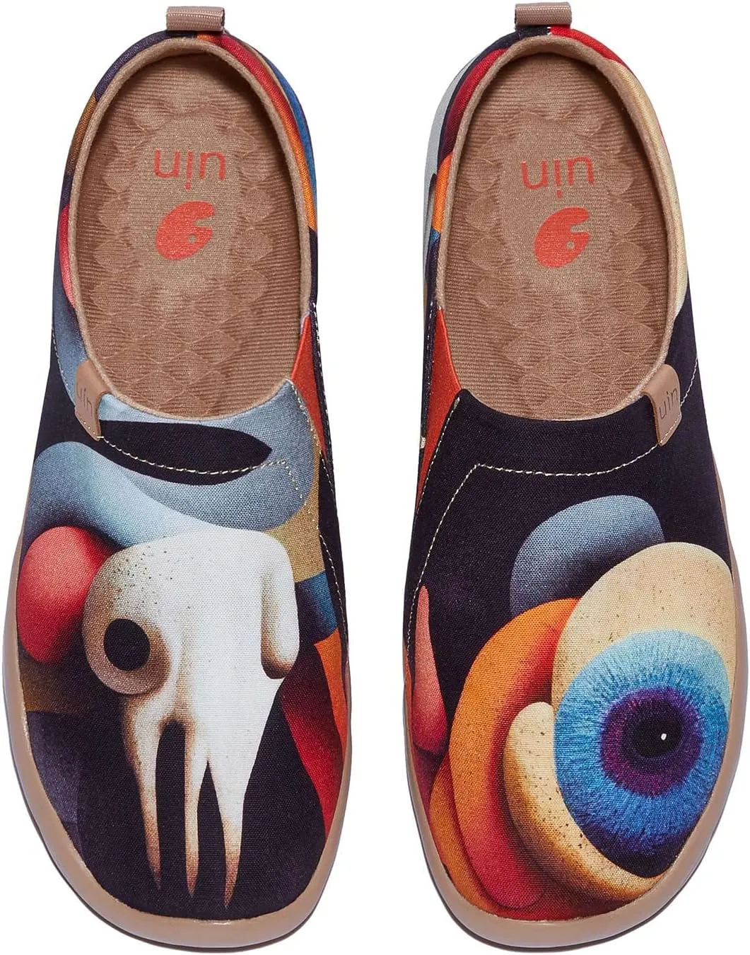 UIN Women's Slip Ons Lightweight Sneaker Walking Casual Loafers Comfortable Art Painted Travel Shoes Toledo Who are You (5)