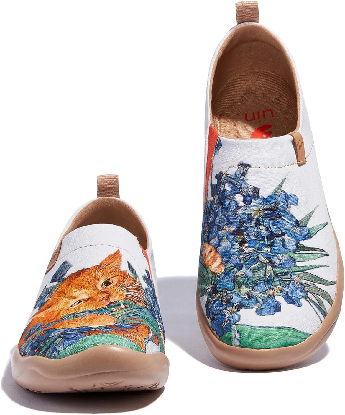 UIN x FatCatArt Collaboration Slip Ons Casual Loafers Lightweight Comfortable Sneakers Art Travel Shoes