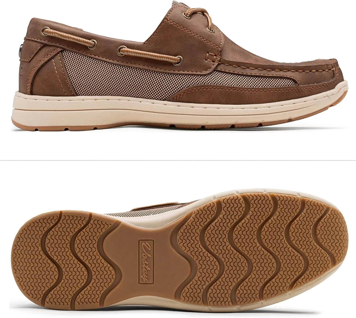 Vostey Men's Loafers & Slip-ons 3-Eye Boat Shoes Men Comfortable Casual Loafers for Men