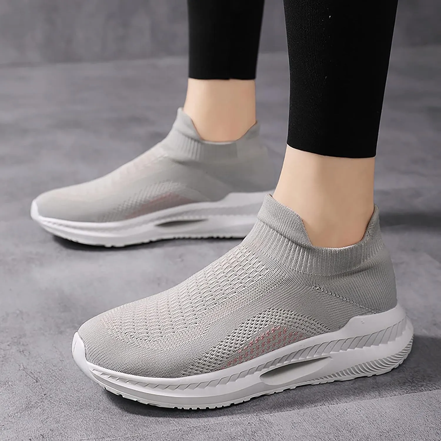White Sneakers for Women Comfortable Women Orthopedic Sneakers Walking Womens Slip On Walking Sneakers Size 7 Womens Walking Shoes with Arch Support 9.5 Zapatos De Trabajo para Mujer Altos