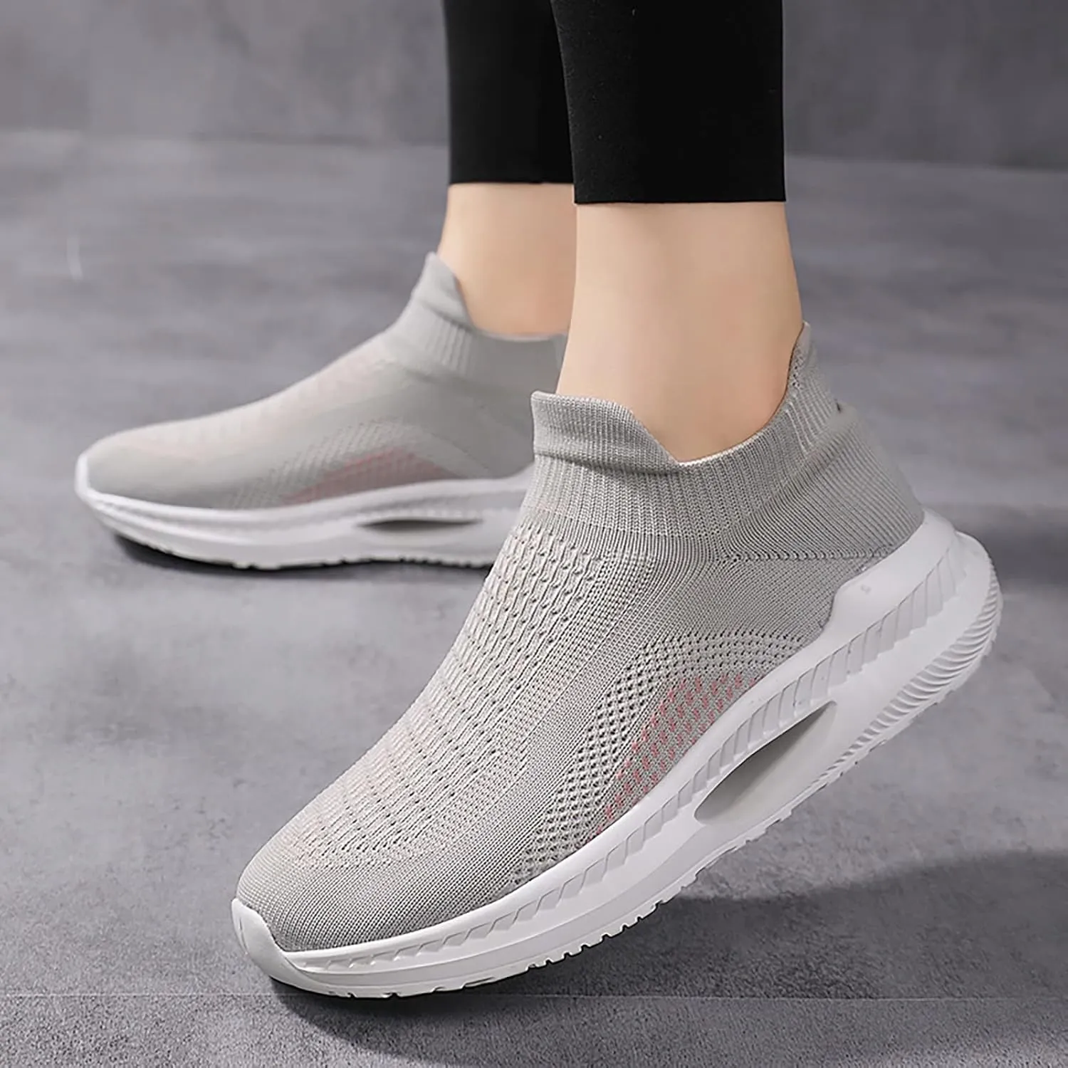 White Sneakers for Women Comfortable Women Orthopedic Sneakers Walking Womens Slip On Walking Sneakers Size 7 Womens Walking Shoes with Arch Support 9.5 Zapatos De Trabajo para Mujer Altos