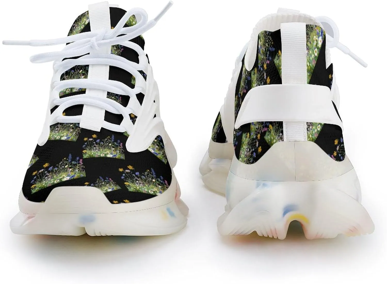 Wild Summer Flower Blooming Men's Running Shoes Lightweight Walking Shoe Breathable Sneaker