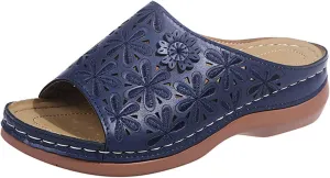 Women Dressy Summer Flat Arch Support Fashion Orthotic Slides Platform Sandals Comfortable Slip On Wedge Slippers