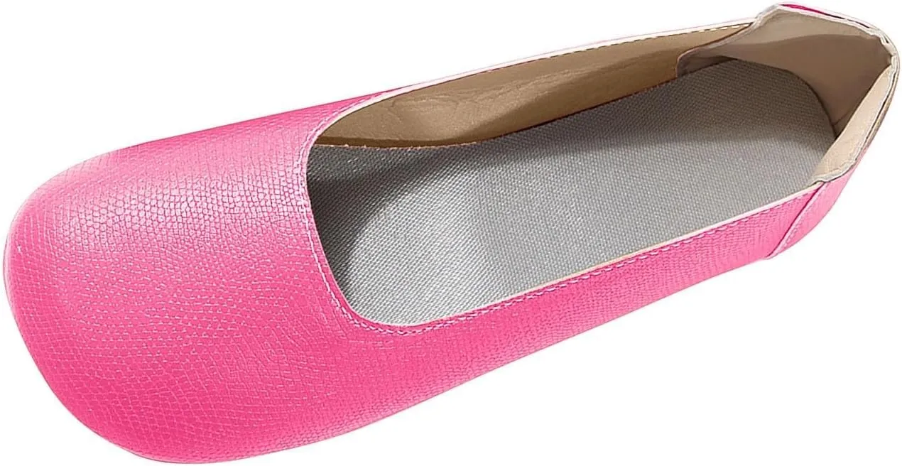 Women Flat Shoes Comfortable Round Toe Slip on Flats Summer Dressy Work Shoe Casual Ladies Wedding Walking Shoes Cute Penny Loafer Slip On Ballet Flat