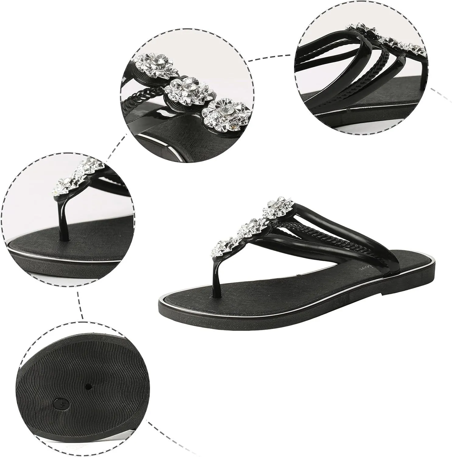 Women Flip Flops Walking Thong Sandals Indoor Outdoor for Summer Sandals Women Comfort Beach Thong Sandals Indoor Outdoor