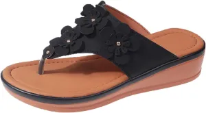 Women's Arch Support Sandals Woman Sandals Summer Diabetic Sandals for Men Wide Width Womens Hiking Shoes Orthopedic Slip Resistant Walking Shoes for Women Cute Black Sandals for Women