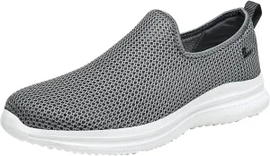 Women's Athletic Walking Shoes Slip On Casual Mesh Womens Tennis Shoes Fashion Black Casual Shoes Women Shoes Sneakers Steel Toe Tennis Shoe White Loafers