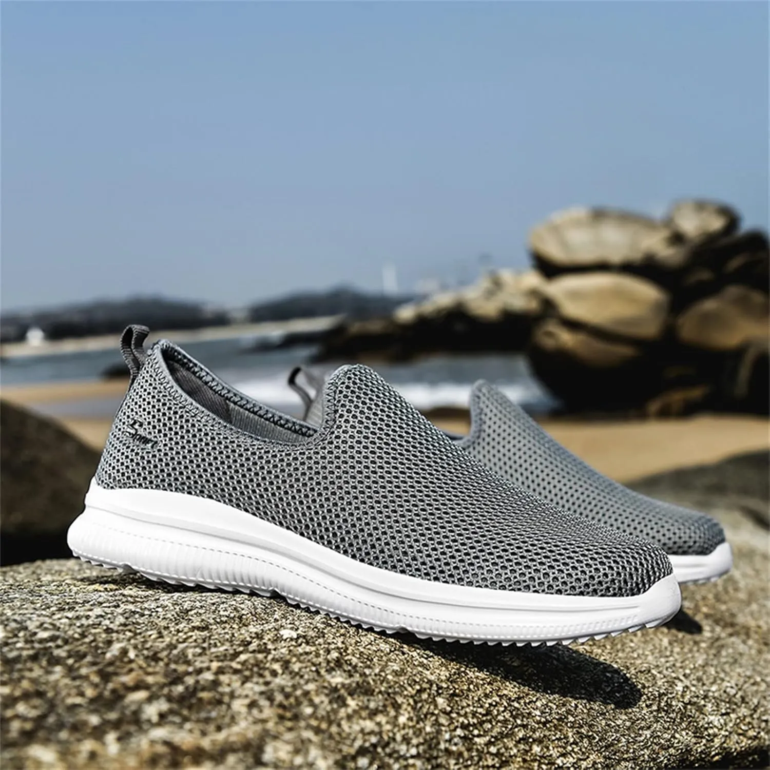 Women's Athletic Walking Shoes Slip On Casual Mesh Womens Tennis Shoes Fashion Black Casual Shoes Women Shoes Sneakers Steel Toe Tennis Shoe White Loafers