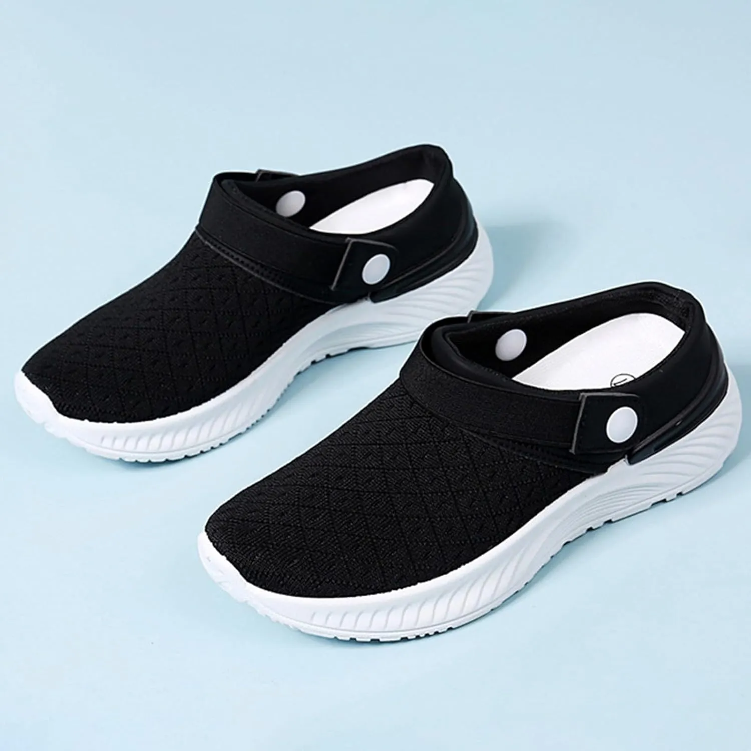 Women's Backless Slip on Mesh Sneakers Shoes Womens Running Shoes Comfortable Men Casual Dress Shoes Platform Sneakers Waterproof Tennis Shoe Cross Trainer Shoe